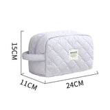 The "Vintage-Bloom" Trio: Quilted Cotton Makeup Bag Set