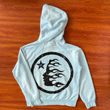 Hellstar HS Fire Sky Blue Hoodie – Unisex Baumwoll-Pullover