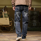 Men's High Street Oversized Cargo Jeans | American Vintage Loose Fit Denim