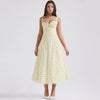 Women's Elegant Floral Print Corset Dress