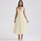 Women's Elegant Floral Print Corset Dress