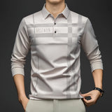 Men's Long Sleeve Plaid Polo Shirt – Spring Autumn Casual Golf Top
