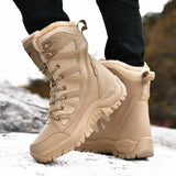 Men's Winter Boots - Waterproof Snow Boots - Non-Slip Outdoor Hiking Shoes
