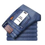 Herren klassische gerade Regular-Denim-Stretchjeans
