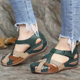 Damen Soft-Keilabsatz-Sandalen – Bequeme Plateau-Schuhe, Farbmix Sommer-Sandalen