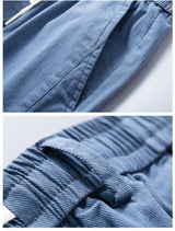 Men’s Classic Cotton Autumn Pants – Elastic Drawstring Waist Jogging Trousers