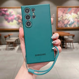 Original Wrist Strap Silicone Case for Samsung Galaxy S26 S25 S24 Ultra