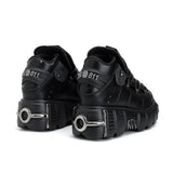 6cm Chunky Heel Punk Metal Strap Platform Ankle Boots