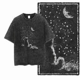 Säuregewaschenes Katzen-Grafik-T-Shirt | Unisex Exklusives Streetwear T-Shirt