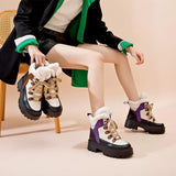 Women’s Real Leather Snow Boots – Warm Winter Ankle Boots