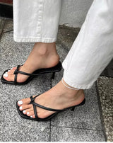 Elegante Clip-Toe Hausschuhe für Damen – Modische Slide-Schuhe, Damen High Heel Sommersandalen