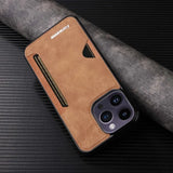 Retro PU Leder Brieftaschenhülle mit Kartenhalter für iPhone 17 Air 16 15 14