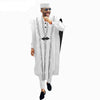 Men’s 4-Piece African Agbada Set | Grand Robe, Dashiki Shirt, Ankara Pants & Tribal Hat