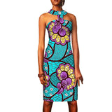 Sleeveless Ankara Bodycon Summer African Mini Dress for Women