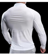 Herren Herbst Schnelltrocknendes Trainings-T-Shirt | Langärmliges Gym Fitness-Oberteil