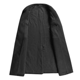Herren Wintermantel aus hochwertiger Wolle – Knielanger Trenchcoat