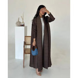 The "Royal Archive" Vintage Print Abaya | Open-Front Cardigan & Dubai Luxury Robe