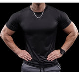 Herren hochelastisches Lauf-T-Shirt | schnelltrocknendes Fitness-Trainingsoberteil
