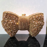 Die Sirenen-Glanz Bogen-Clutch Luxuriöse Abendtasche mit Diamant-Einlagen
