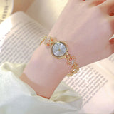 Elegante Damenarmbanduhr in Gold und Silber – Kleine Quarzuhr für Damen