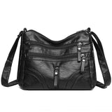 Matching-All Kunstleder-Messenger Bag | Premium PU-Umhängetasche für Damen