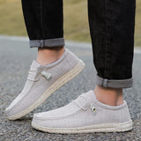 Men's Canvas Casual Shoes – Breathable Slip-On Loafers for Men