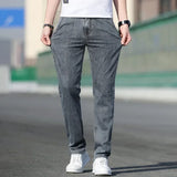 Herren-Loose-Fit-Jeans für den Sommer | Gerade geschnittene Jeans in Grau & Hellblau