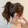 Vintage Leopard Print Banana Hair Claw for Women