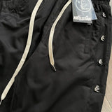 Hellstar HS Edition Waxed Nylon Pants | Men’s Straight Loose Button Trousers