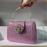 The Stellar-Glow Crystal Handbag Luxury Sparkling Diamond Clutch
