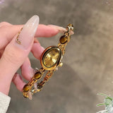 Vintage Women’s Jade Bracelet Watch – Natural Jadeite Stone Bangle Clock