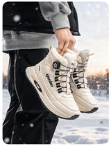 Herren Winterstiefel - Wasserdichte Schneestiefel für Herren - Rutschfeste Outdoor-Wanderschuhe
