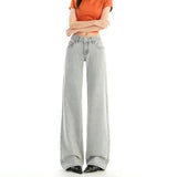 Damen Y2K Vintage Low-Waist Jeans – Retro Washed Denim Hose