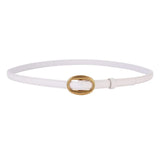 The "Metropolitan" Thin Belt: Soft Genuine Leather Waistband – Available in Gold & Silver Buckles
