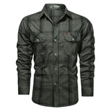 Men’s High-Quality Plaid Classic England Style Pure Cotton Casual Shirt