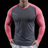 Herren Gym Fitness Langarmshirt | Elastische Feuchtigkeitsableitende Tights