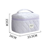 The "Vintage-Bloom" Trio: Quilted Cotton Makeup Bag Set