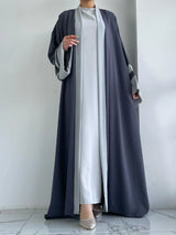Muslim Women’s 2-Piece Caftan and Inner Dress Set