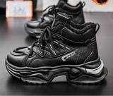 Herren-Winter-Sneaker-Stiefel: Wasserdichte, warm gefütterte Schneestiefel, rutschfeste sportliche Winterschuhe