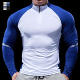 Men’s Half-Zip Performance Polo | Long-Sleeve Quick-Drying Fitness Tights Shirt