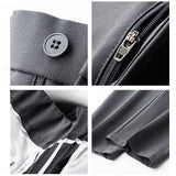 Men’s Autumn Casual Business Pants – Korean Style Elastic Waist Trousers