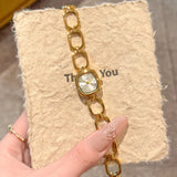 The Ethereal Square: New Luxury Skeleton Bracelet Watch – Exquisite Hollow-Link Quartz Timepiece