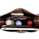 The Sovereign-Medium Silhouette High-Quality PU Leather Top-Handle Bag