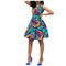African Bazin Riche Mini Dress for Women | Traditional Short Brocade Attire