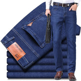 Herren Slim Fashion Jeans | Hochwertige elastische Schwarz & Blau Hosen