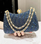 The Vintage-Glimmer Dinner Bag Fine Rhinestone Inlay Clutch