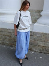 Gestreifte Schnürhosen für Damen – Locker geschnittene Patchwork Streetwear-Hose