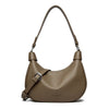 The Lichi-Crescent Silhouette Two-Strap Soft PU Leather Shoulder Bag