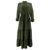 Premium Green Heritage Dress | Sophisticated Loose-Silhouette Abaya