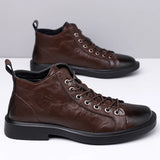 Men's Handmade Leather Loafers Boots Fashion Ethnic Style Casual Shoes Comfortable Lightweight Breathable Mens Boots